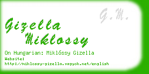 gizella miklossy business card